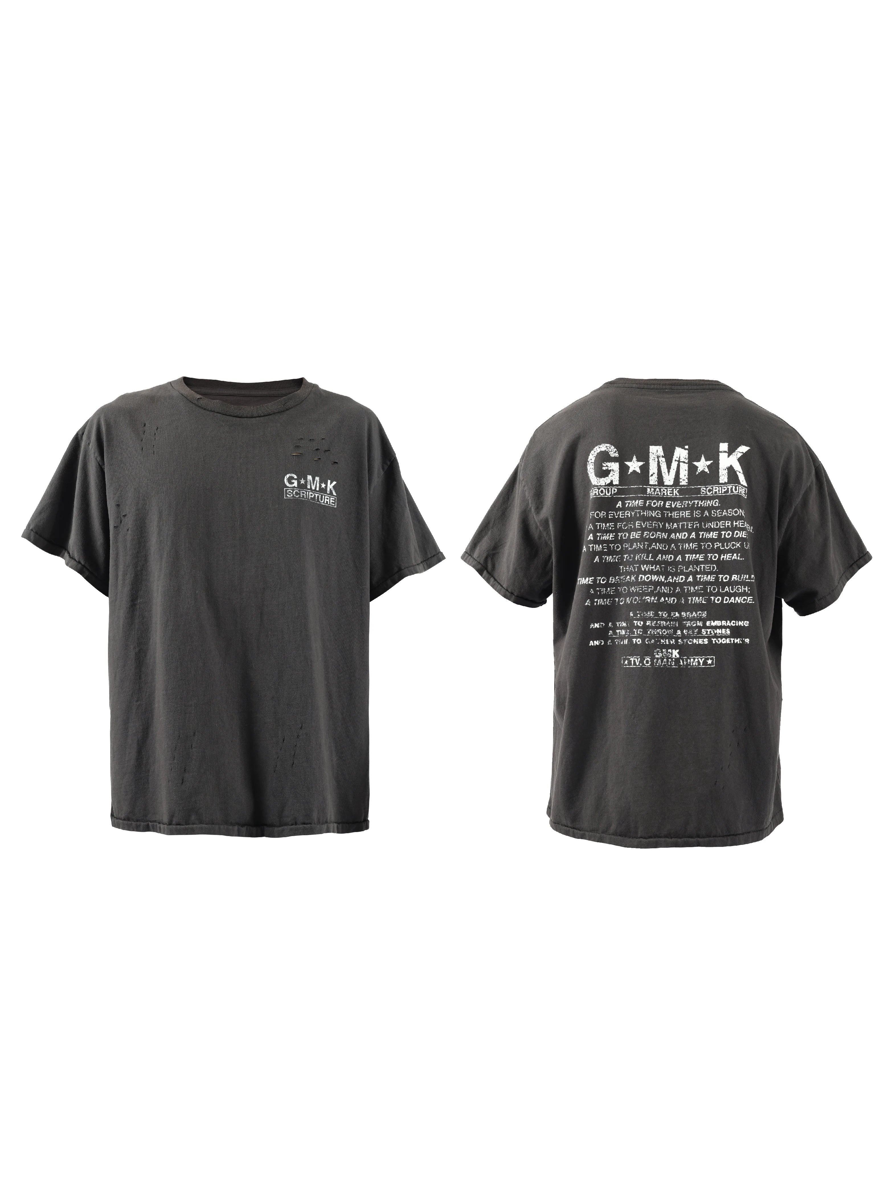 Washed Distressed Vintage Wide Neck Tees