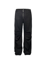 Black Denim Wide Flare Pants