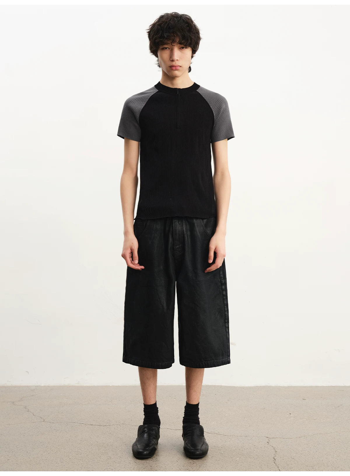 Half-zip Raglan Sports Breathable Tee