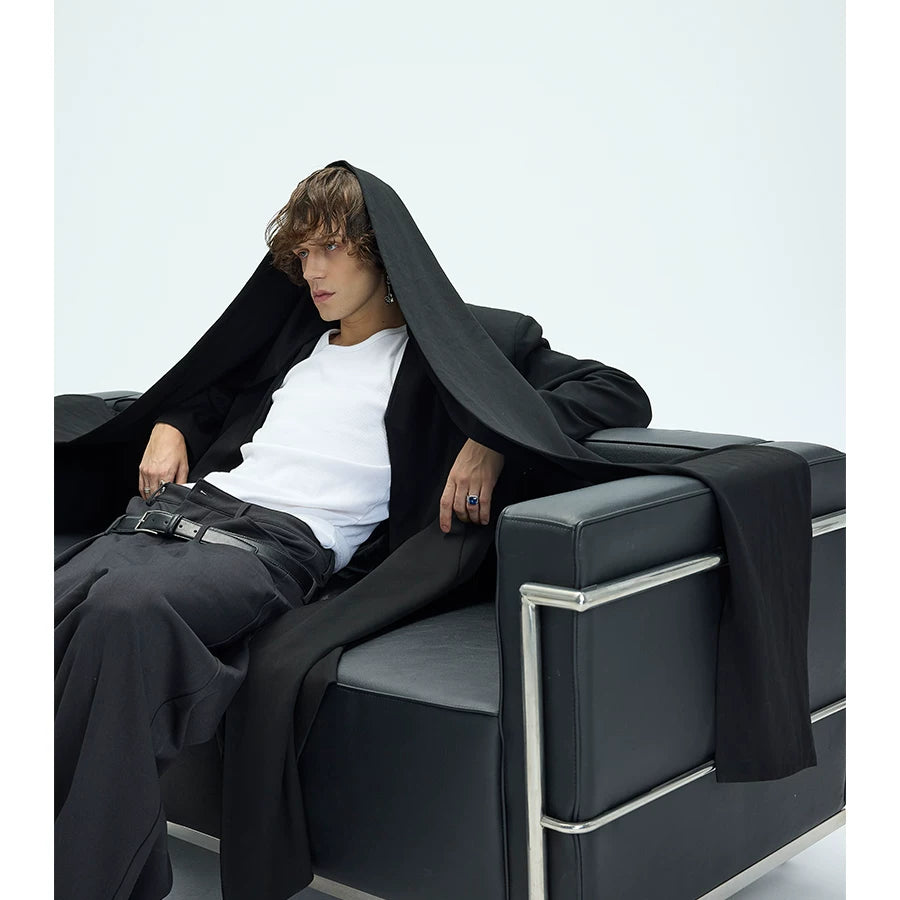 Thick Multi-Wear Hooded Scarf Blazer Coat