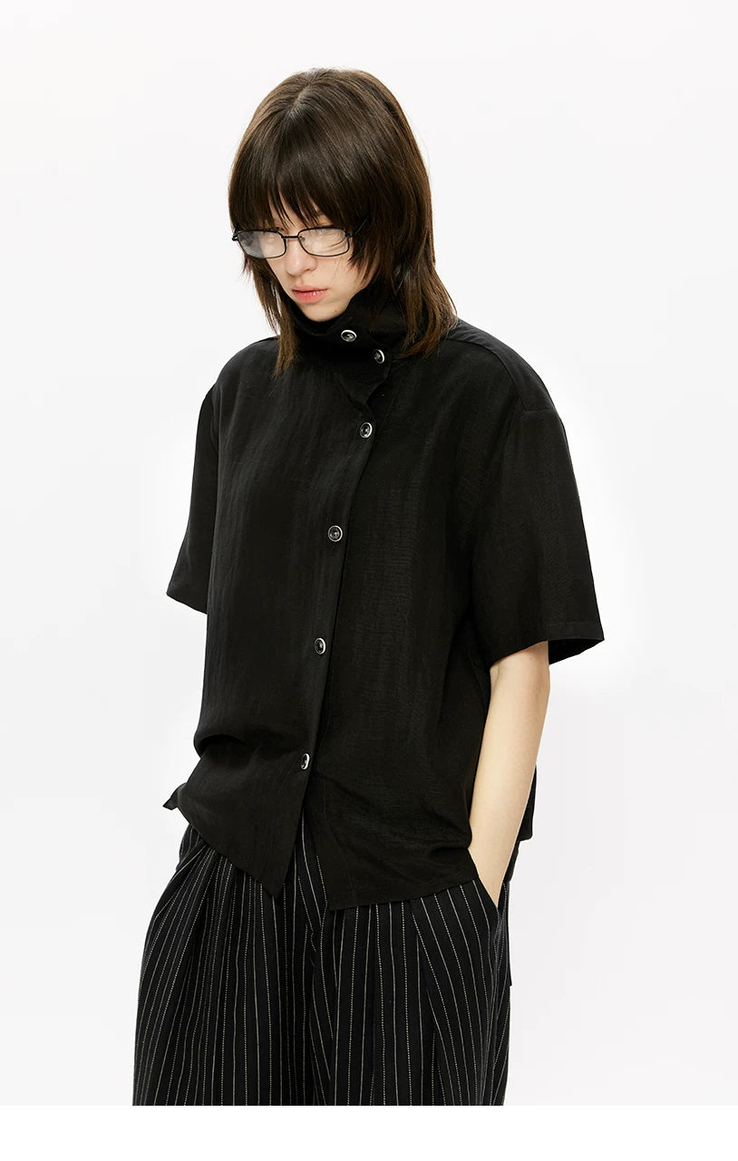 Linen Lyocell Short-Sleeve Shirt