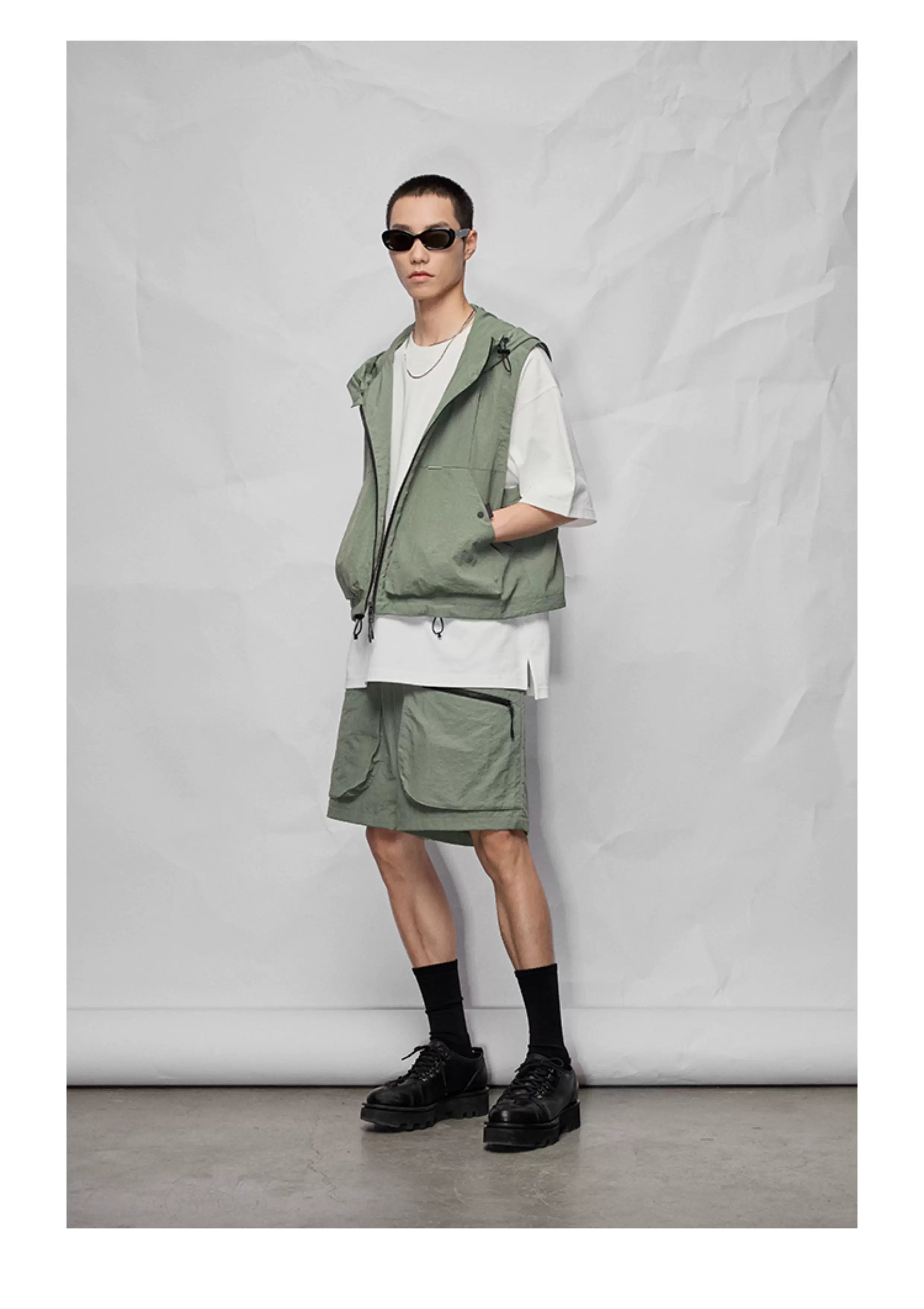 Double Pocket Split Hem Loose Tee