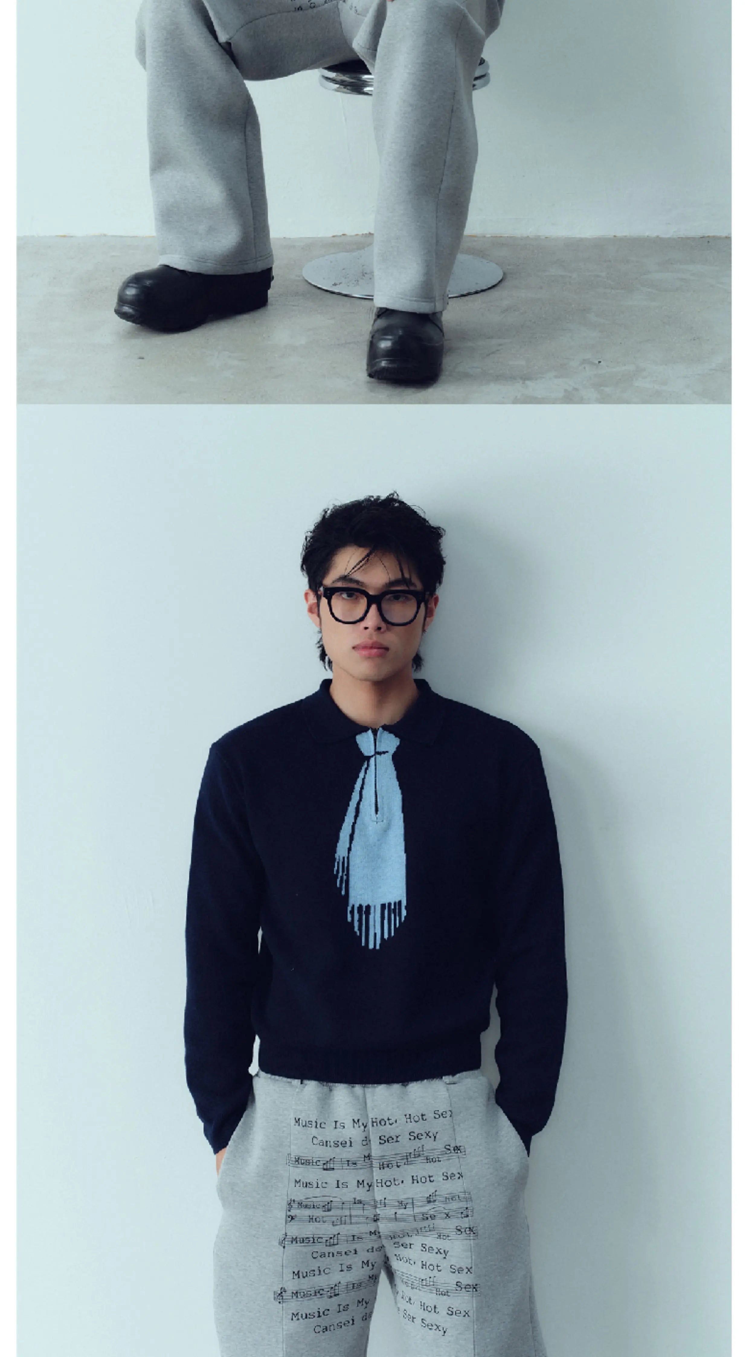 Short Jacquard Casual Wool Sweater