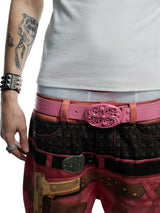 Vintage Pink Honeysuckle Top-grain Leather Belt