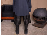 Loose Cutout Detachable Hooded Printed Shirt