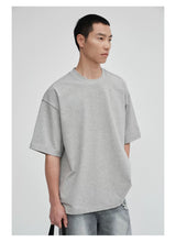Crew Neck Raw Hem Short-Sleeve Tees