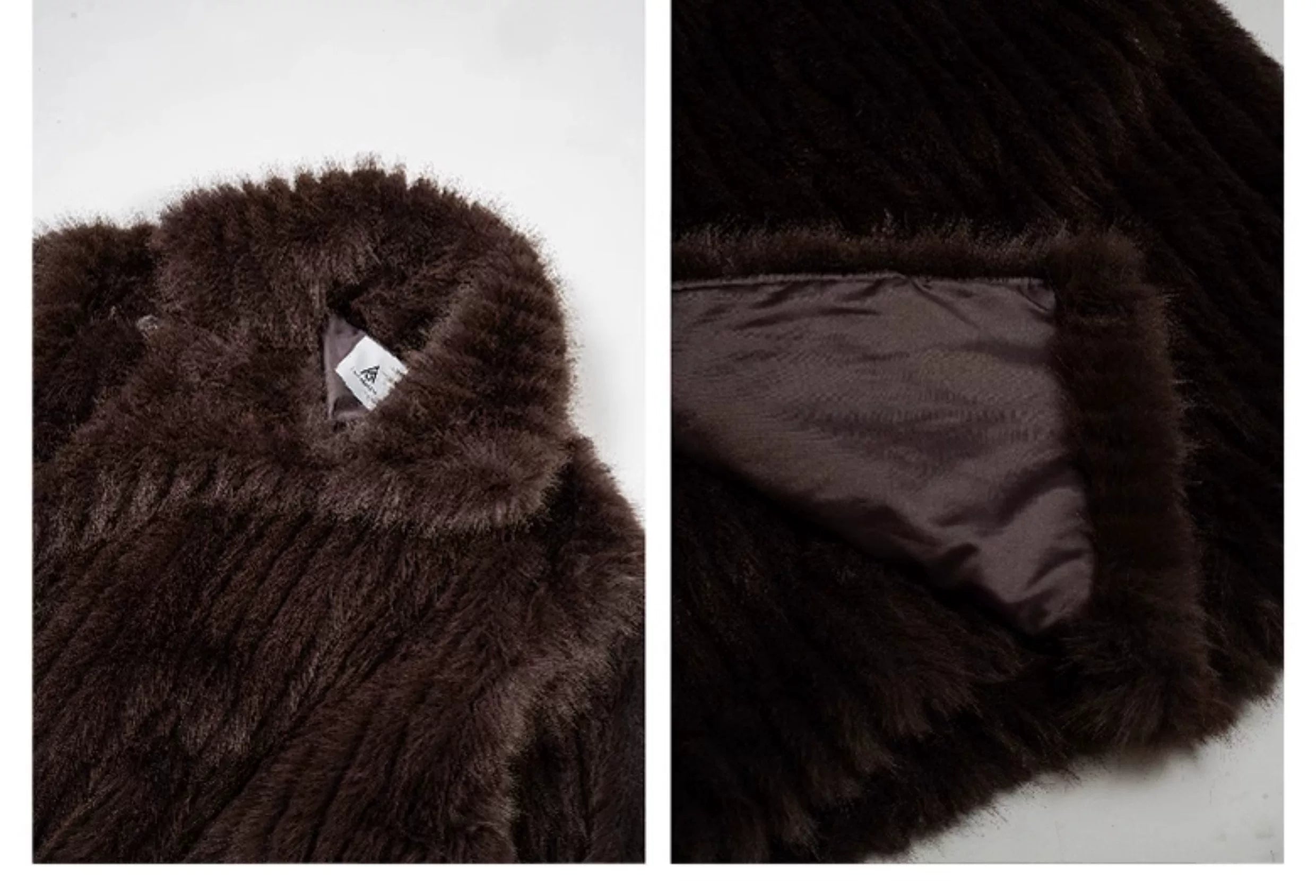 Unisex Oversized Knee-length Faux Fur Coat
