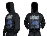 Slim Fit Mesh Zip-Up Hoodie