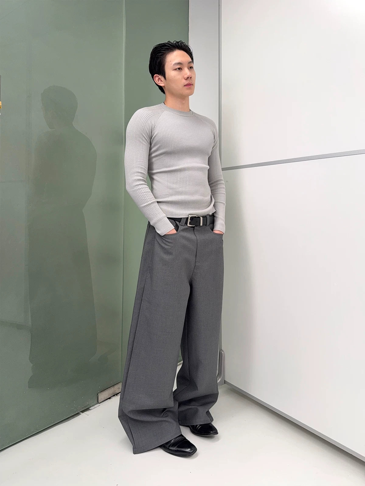 Lightweight Ribbed Knit Long Sleeve