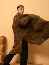 Men's Casual Brown Faux Fur Coat