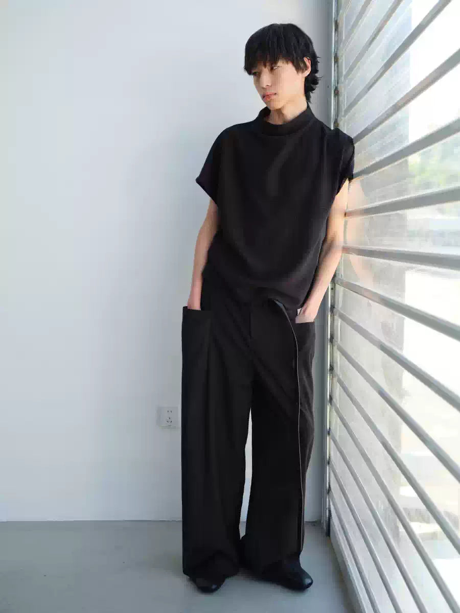 Straight Leg Side Pocket Dress Trousers