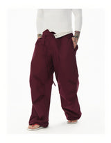 Cotton Low Waist Cargo Parachute Pants
