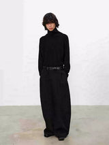 Curved Knife Pleated Wrinkle-resistant Pants