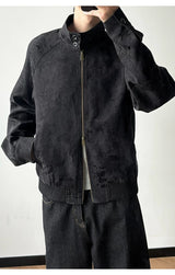 Men's Linen Floral Jacquard Harrington Jacket