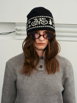 Fair Isle Color Block Knit Beanie