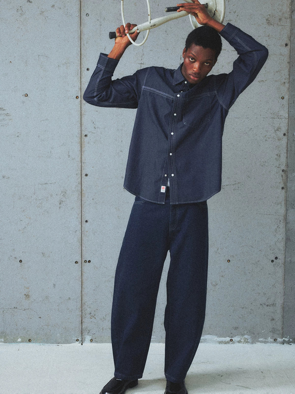 Okayama Washed Long-Staple Cotton Denim Shirt