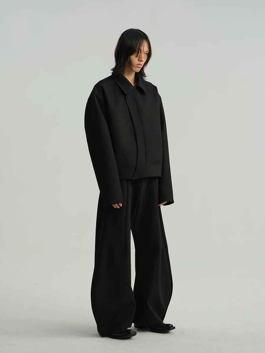 Two-Tone Wide Leg Machete Pants