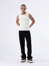 Loose Multi-color Crew Neck Sweater Vest