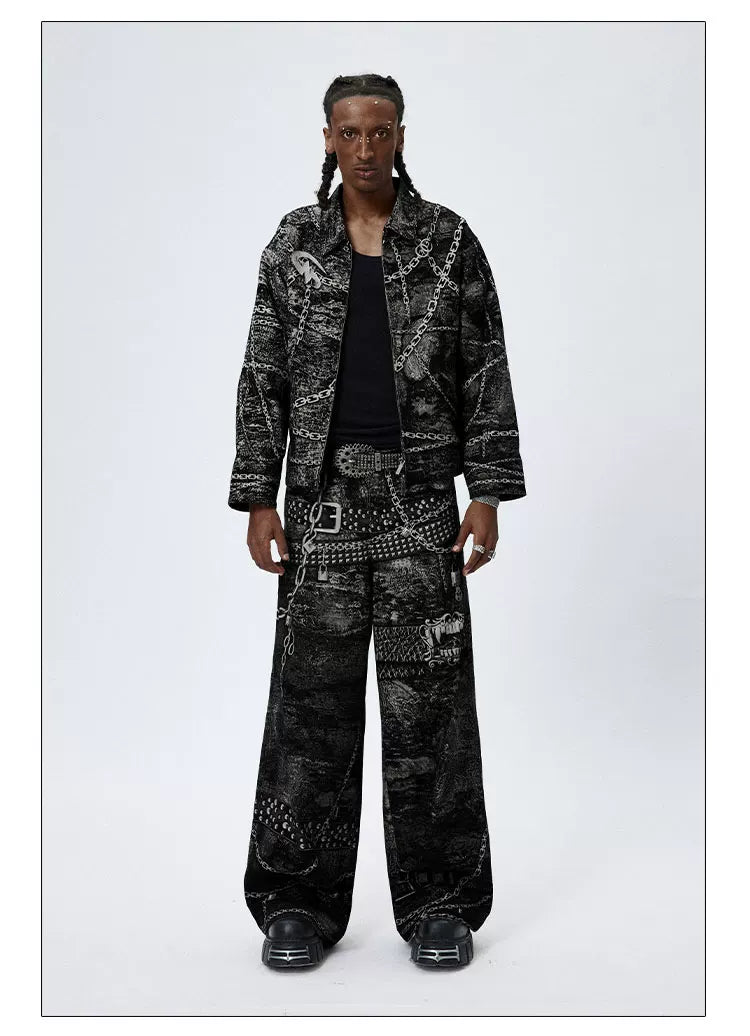 American Chain Print Detroit Work Jacket