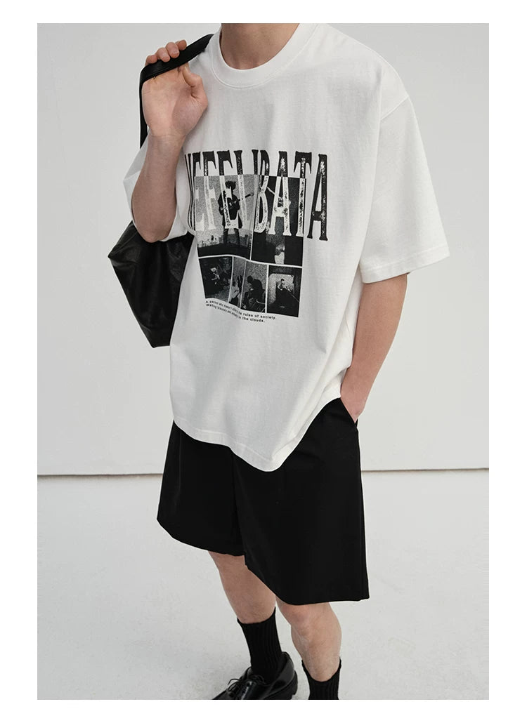 300G Double Yarn Printed Tee