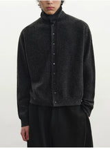 Marled Turtleneck Cardigan Sweater
