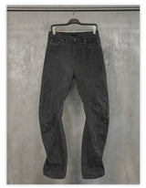 Dark Avant-Garde Deconstructed Stitched Blade Jeans