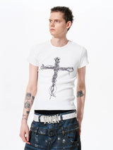Men's Slim Fit Headphone Cross Tee