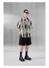 Printed Short Sleeve Cuban Collar Shirt