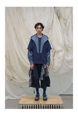 Detachable Hood Layered Plaid Shirt