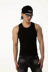 Men's Slim Ribbed Knit Workout Tank