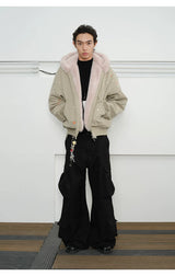 Men's Splatter Canvas Padded Jacket