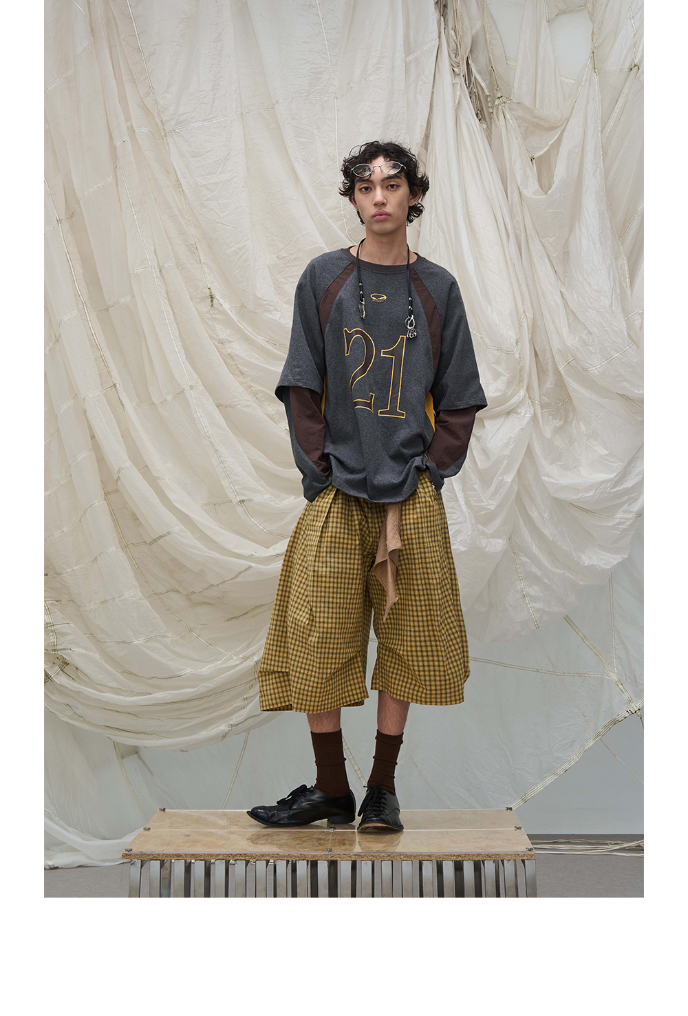 Deconstructed Patchwork Two-in-One T-Shirt