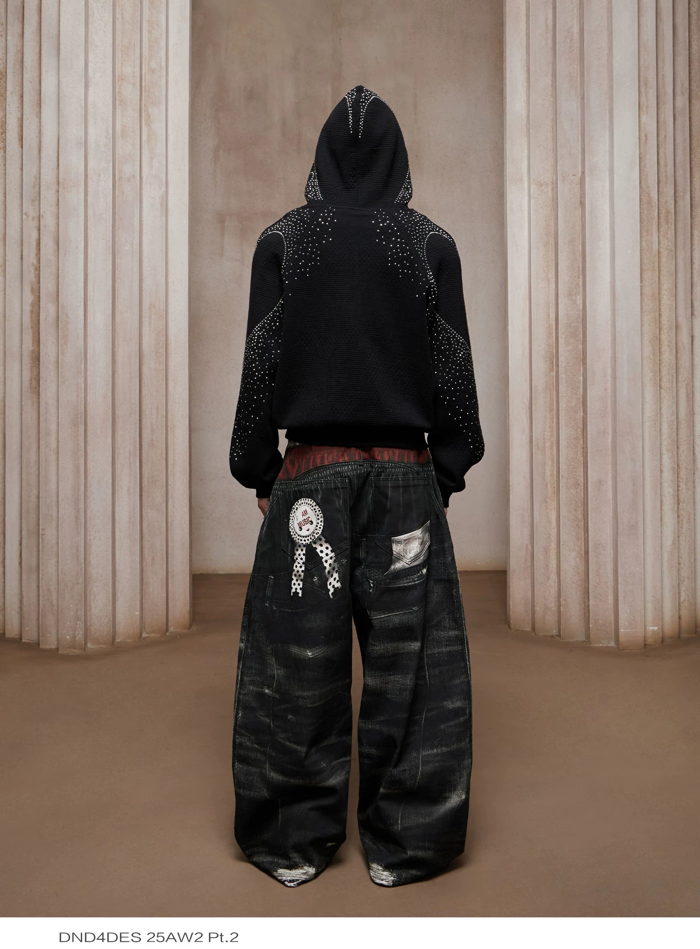 3D Printed Curved Baggy Jeans