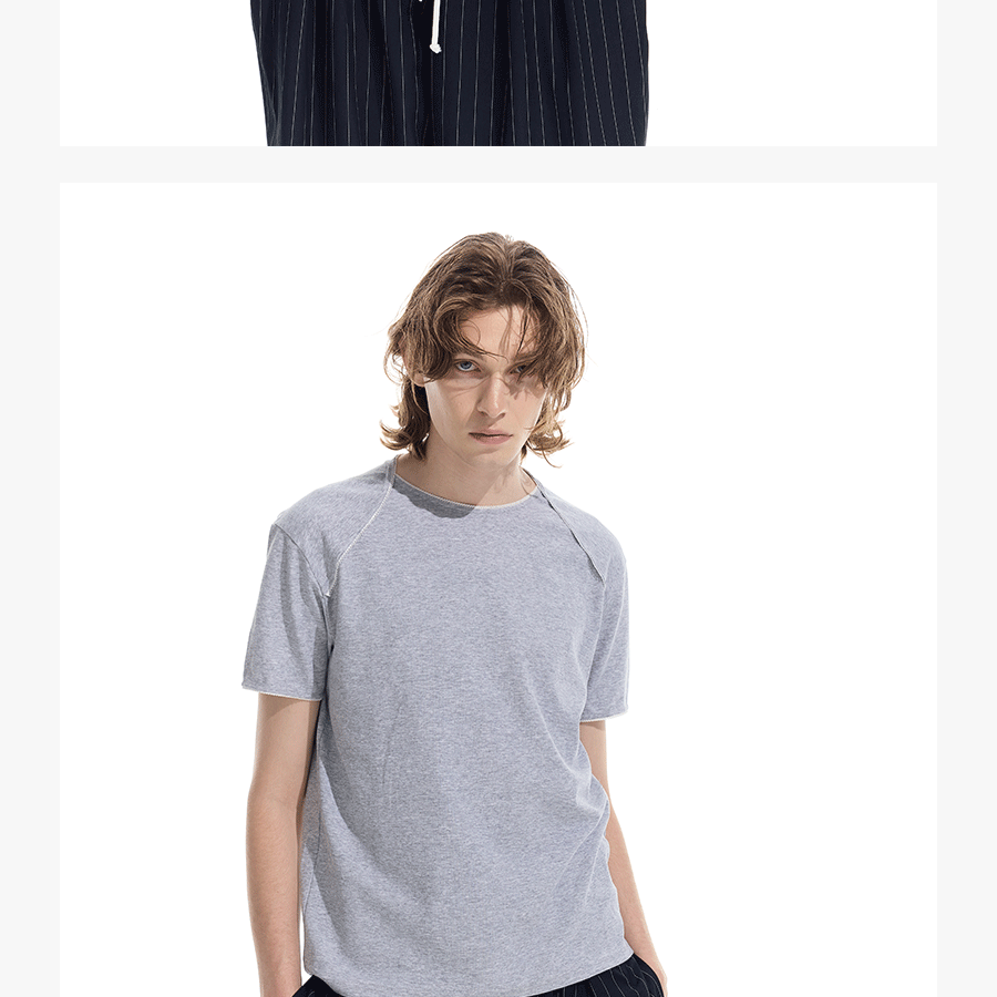 Tri-color Sorona Lace Raglan Slim Tee