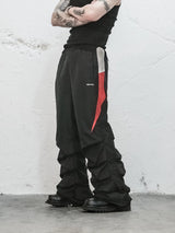 Bloodfang Pleated Flared Color Block Joggers