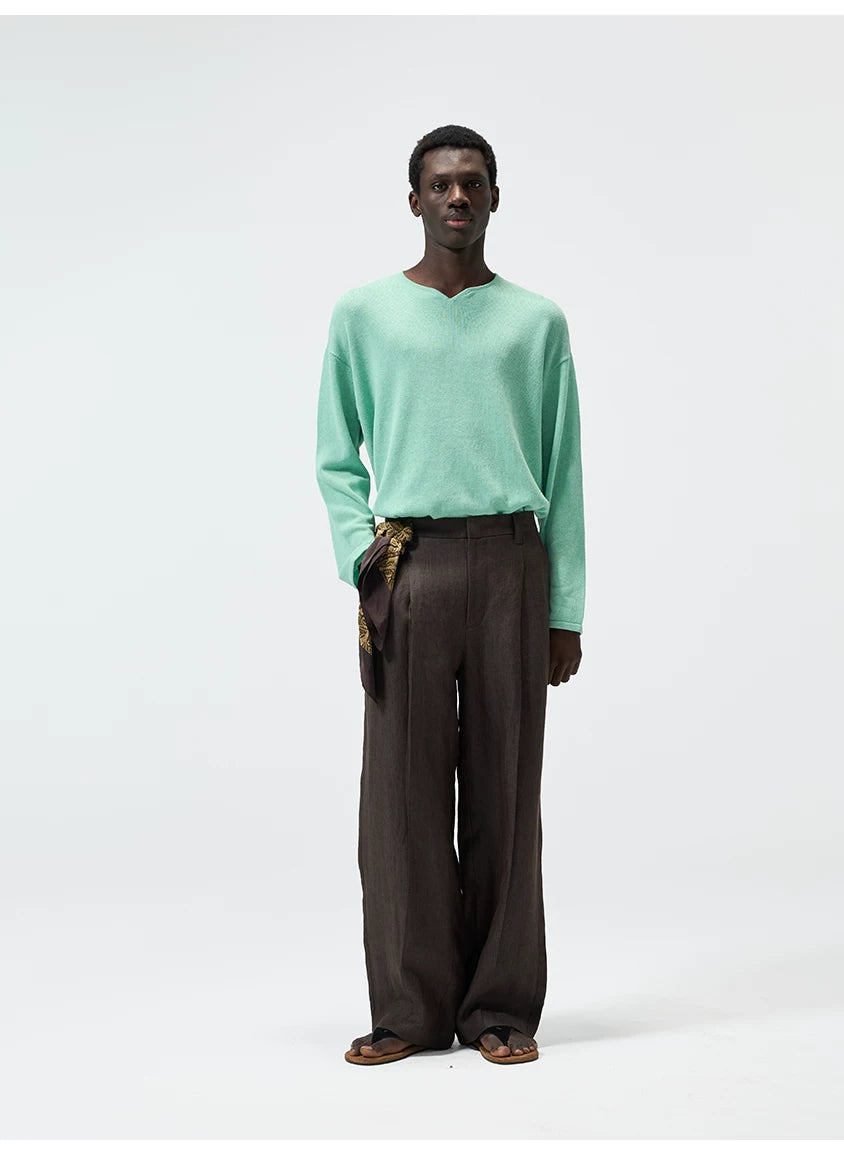 Linen Cotton Loose Long Sleeve Tee