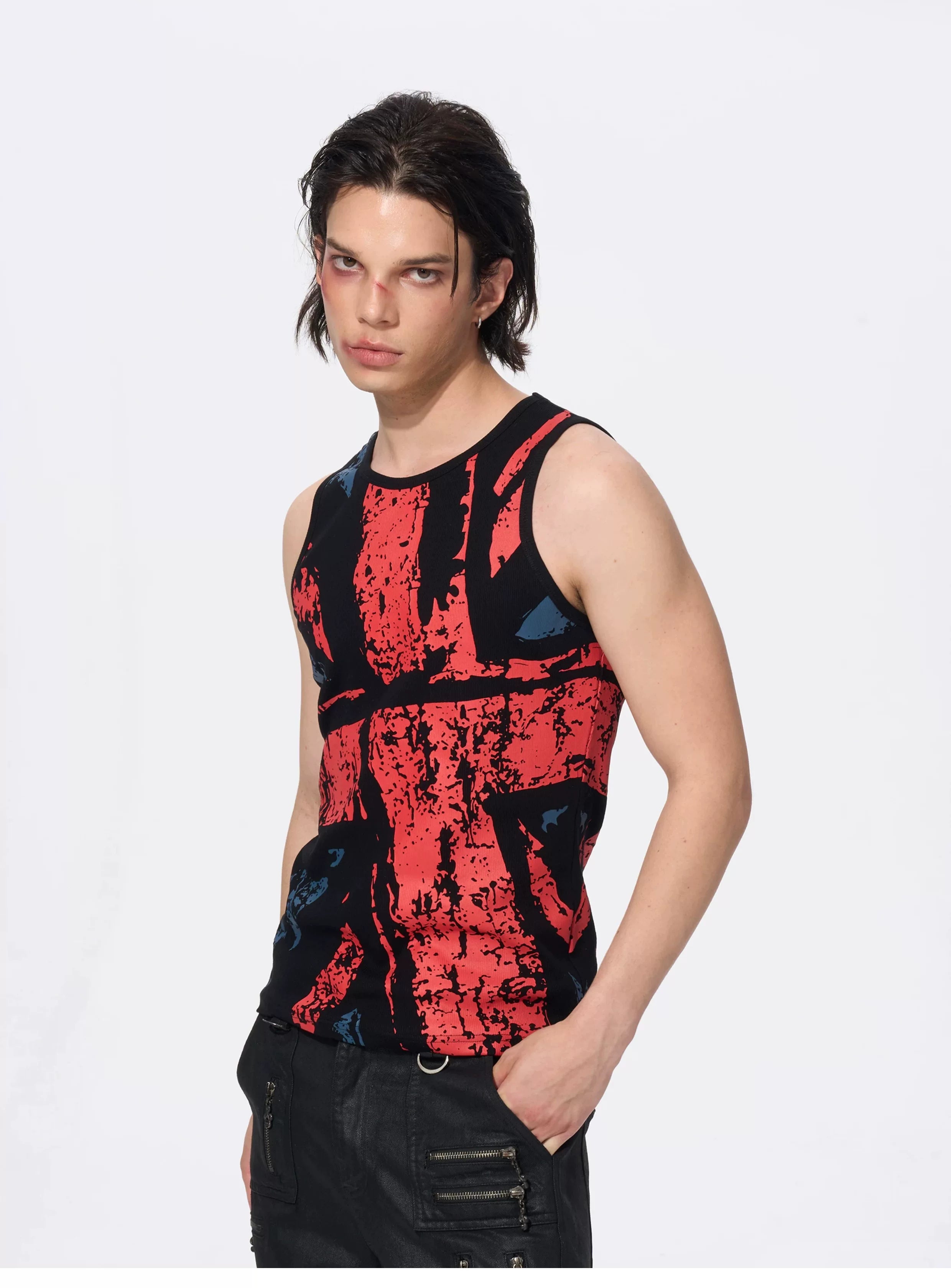 Men's Union Jack Print Cotton Tank