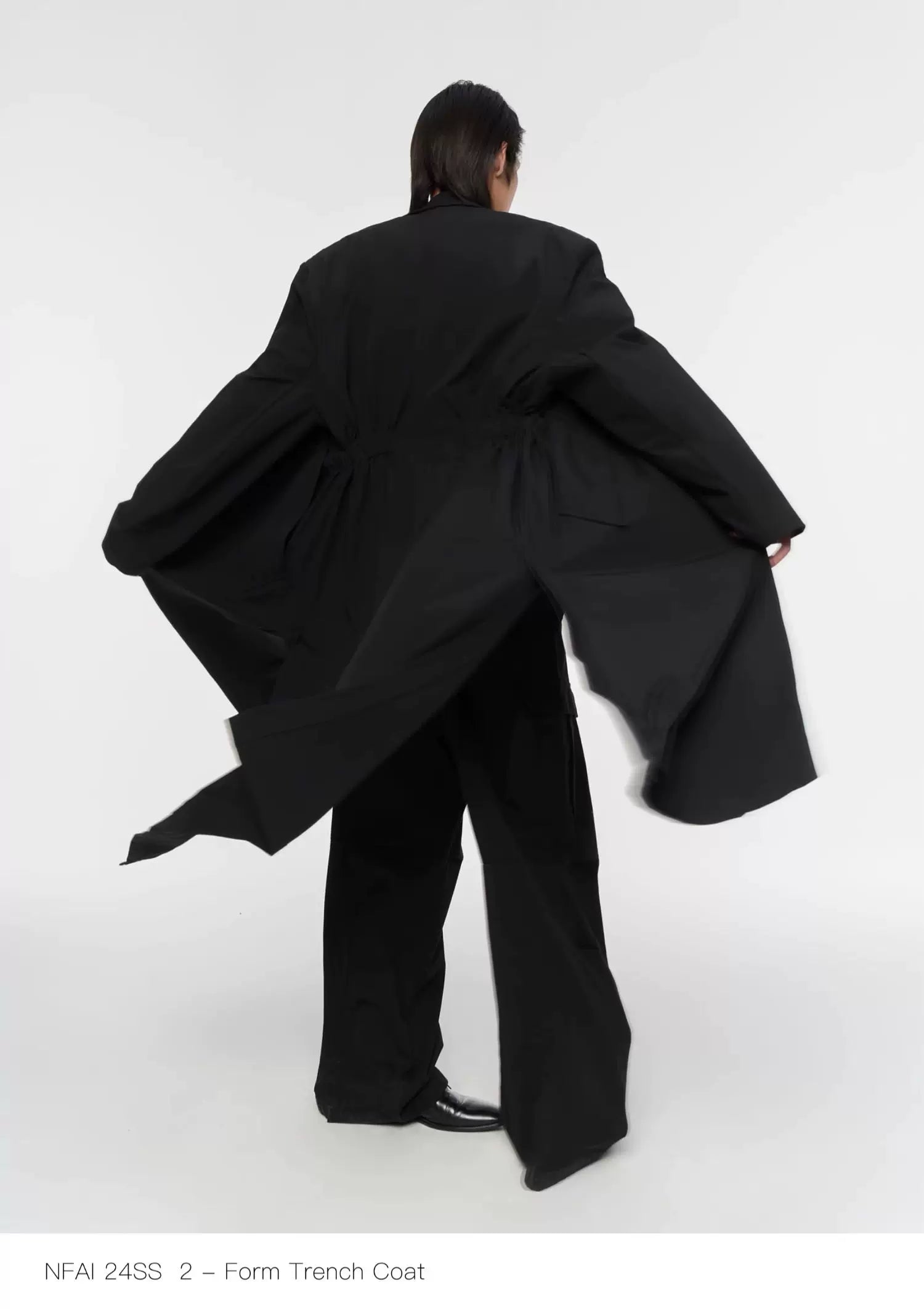 Dual Style Shoulder Pad Trench Coat