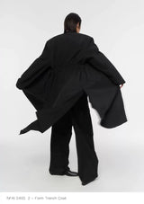 Dual Style Shoulder Pad Trench Coat