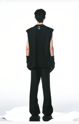 Black Deconstructed Padded Tank Top