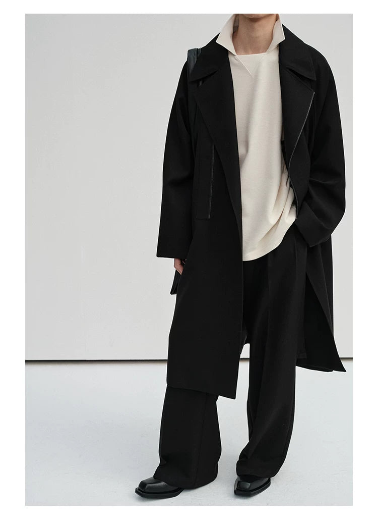 Waist-Adjustable Striped Flared Merino Wool Pants