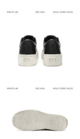 Leather Platform Casual Sneakers