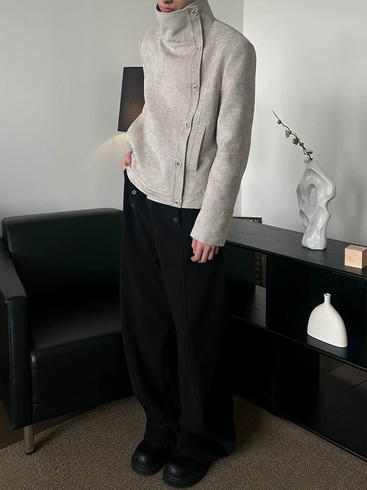 Vintage Irregular Floral Textured Fencing Jacket