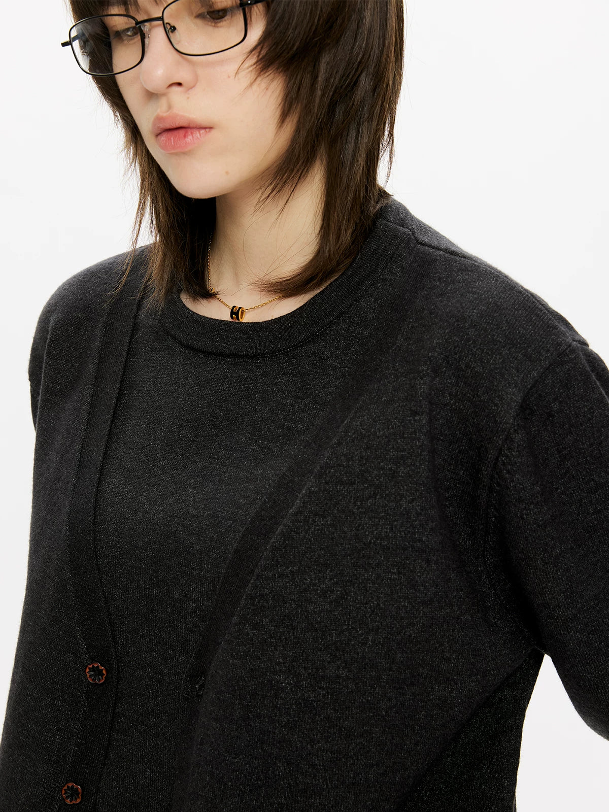 Men's Old Money Two-in-One Knit Cardigan