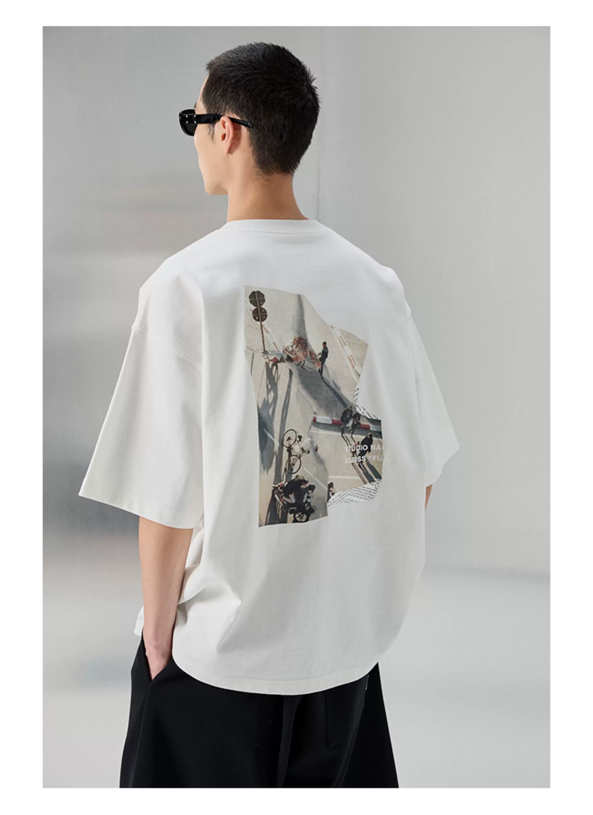 Oversized Heavyweight Printed Embroidered Tee