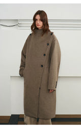 Men's Long Wool Shawl Coat