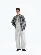 SUPIMA Nylon Drawstring Curved Casual Pants