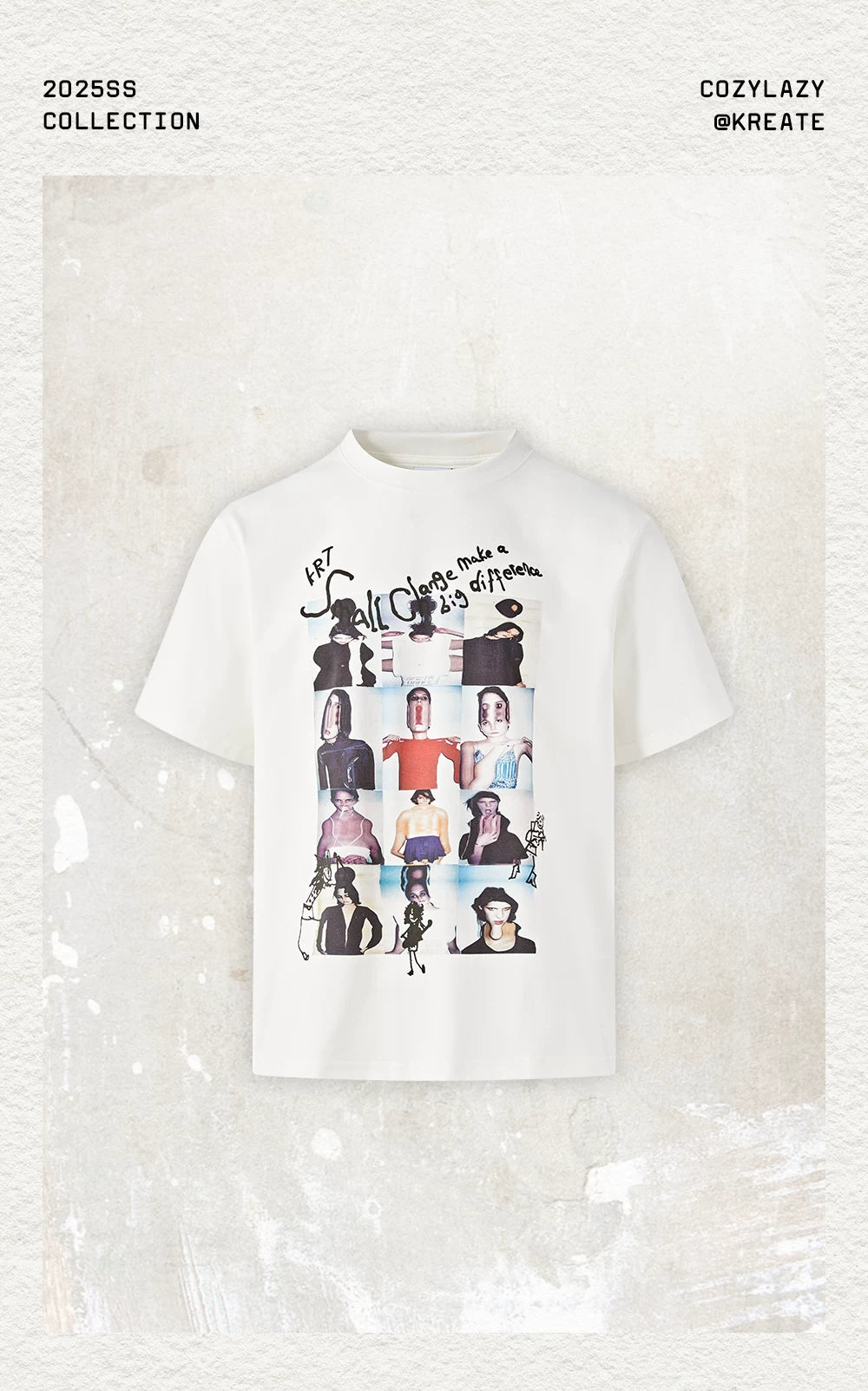 Cool Loose Portrait Couple’s Crew Tees