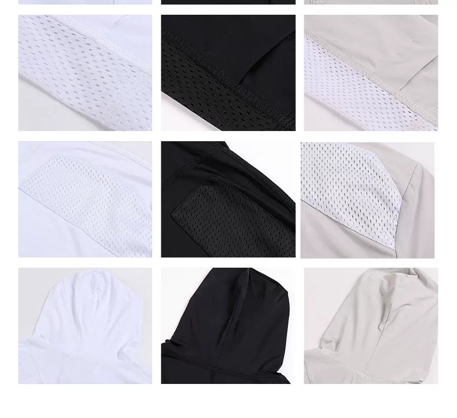Two-Tone Cooling Stretch Mesh Hooded Jacket