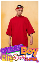 Men's Oversized Red Black White Tees